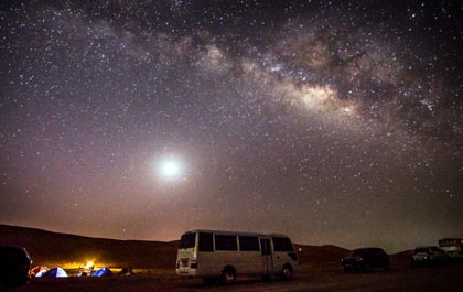 Overnight Camping in Al Quaa Milky Way Desert