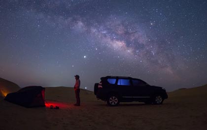 Overnight Camping in Al Quaa Milky Way Desert